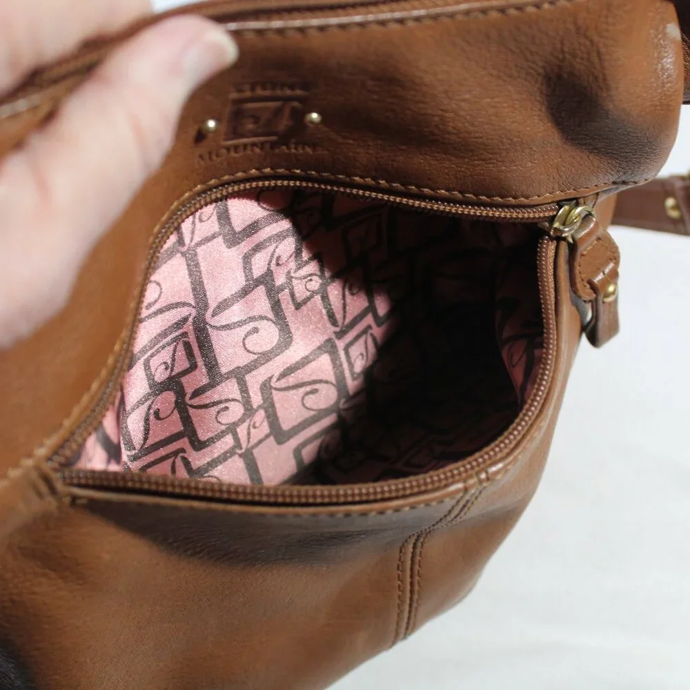 Stone Mountain Brown Leather Hobo Bag